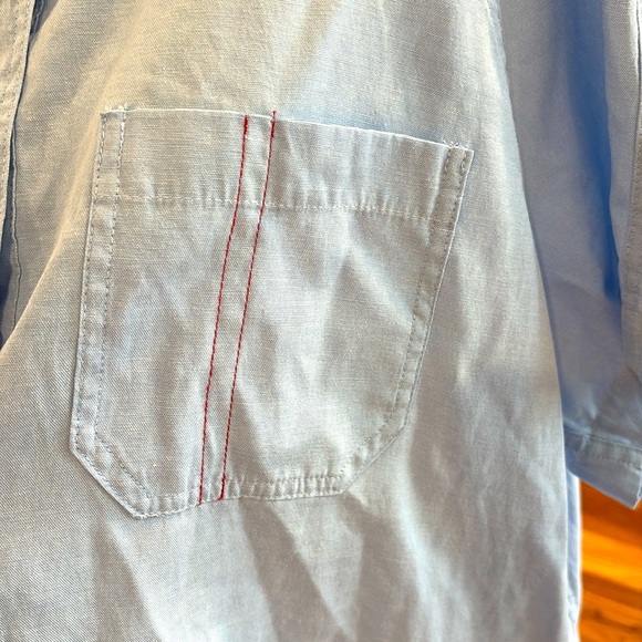 Urban Outfitters light blue shirt sleeve button down w/2 front pockets.  Size S - Picture 2 of 9